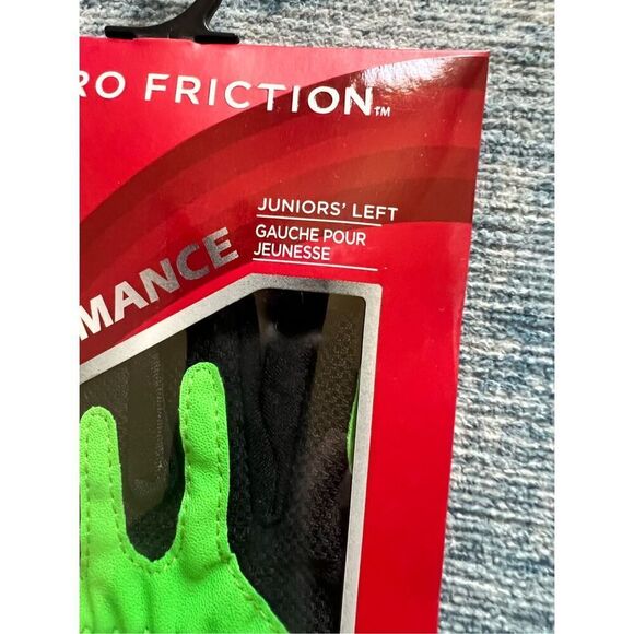 New! Zero Friction Performance Junior's Left Compression Fit Left Glove Lime Gre - Picture 4 of 5